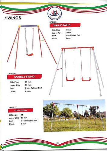 Single, Double & Multi Swing - Iron & Steel Structure, Park Style for Children, Includes Slides for Water Parks
