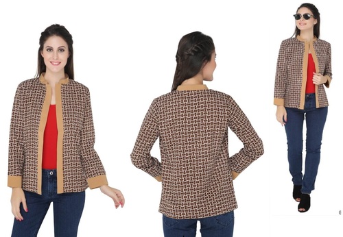 Bedazzle Full Sleeve Solid, Printed Women's Jacket