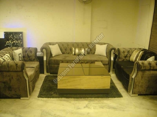 7 Seater Sofa Set Silver Foiling