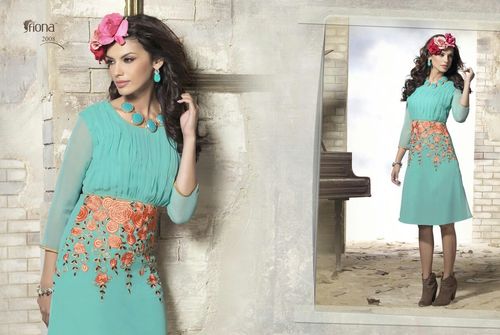 Ada-1 Georgette Embriodary kurti