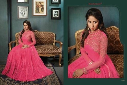 Welcome Return Georgette Designer Suit - Pink Georgette Fabric, Chiffon Dupatta | Intricate Embroidery, Soft, Comfortable Fit
