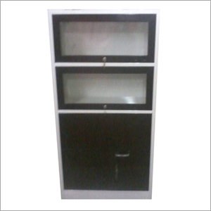 Office Almirah With Display Rack - Artwork: Handmade