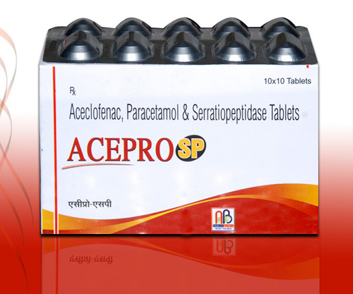 Aceclofenac Paracetamol Serrtiopeptidase Tablets