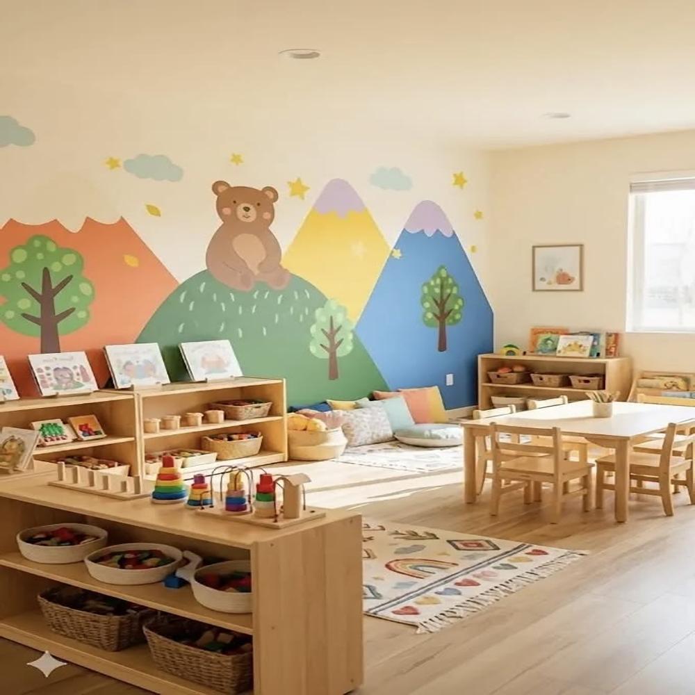 Kids Room Painting - Modern Multicolor Paint | Customizable Long-Lasting Finish Weather-Resistant Suitable for Ages 5-10
