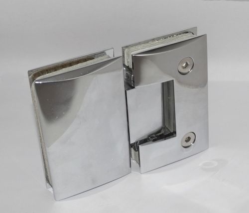 Silver Brass Glass Door Hinges