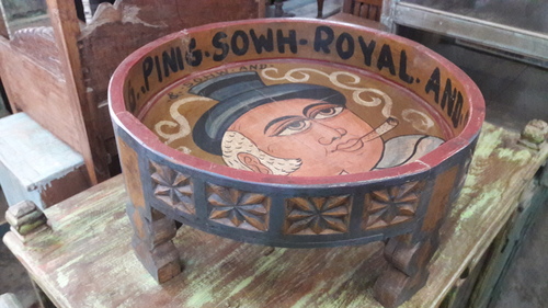 Wooden Painted Ottoman