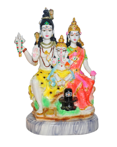 Shiv Family Idol - Ceramic, 762 Millimeter Height | Durable, Polished Finish, Indian Religious Decoration