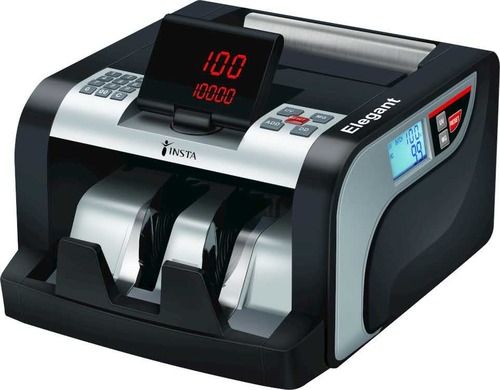 Black And Silver Bank Note Counting Machine