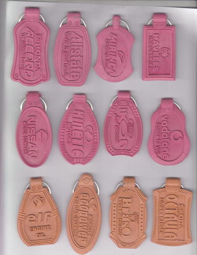 Pink And Brown Rubber Keychains