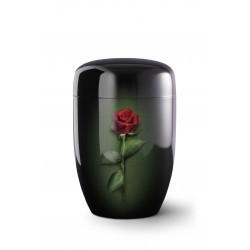 New Design Red Flower Metal Cremation Urns