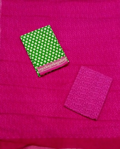 Pink & Green Cotton Salwar Kameez