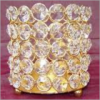 Gift Items - Brass 4x4x6 Inches Gold Floral | Elegant Design, Durable Material, Crystal Accents