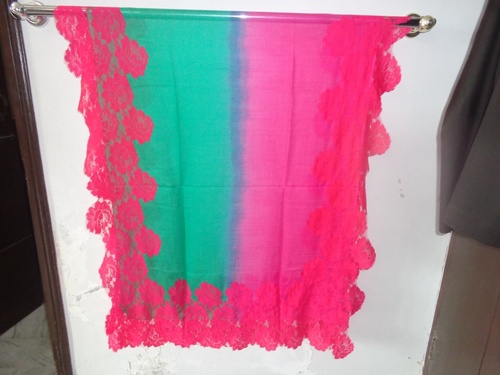 Designer Lace Trim Modal Stoles