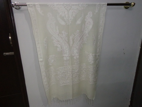 White Embroidery Stole