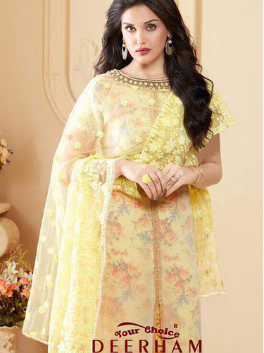 Indian Printed With Embroidery Salwar Suit