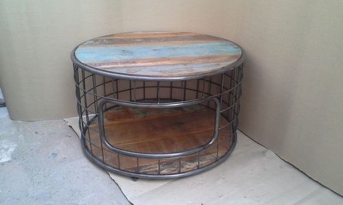 Iron Wooden Coffee Table