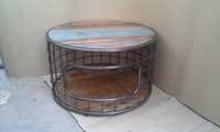 Iron Wooden Coffee Table