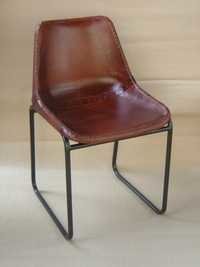 Iron  Chair With Leather
