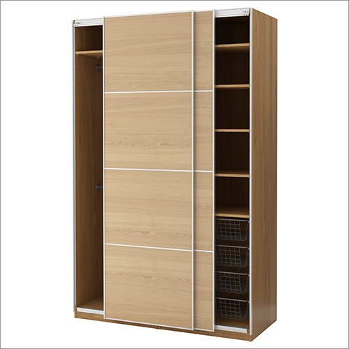 Machine Made Wooden Bedroom Wardrobe