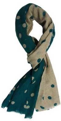 Green Wool Polka Dot Shawls