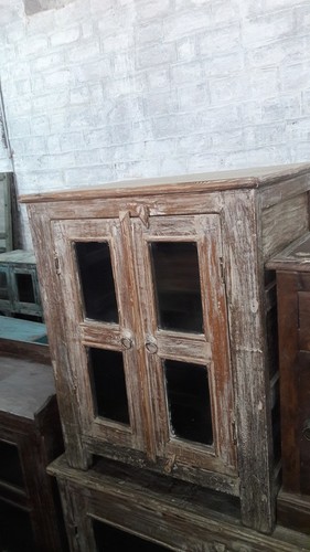 Wooden Glass Almirah