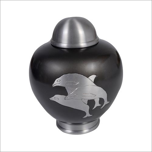 Gifts And Crafts Dolphin Brass Urn