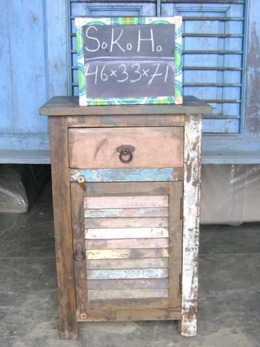 Handmade Reclaimed Wood Bed Side