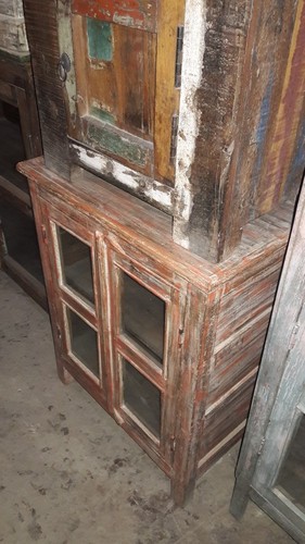 Wooden Glass Display Almirah