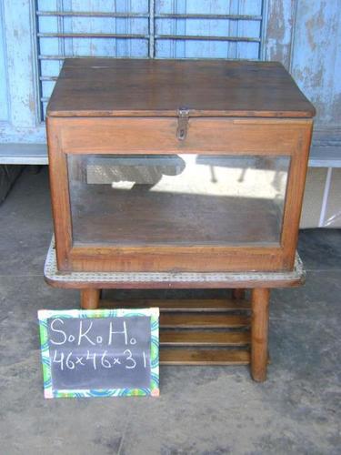 Indian Wooden Glass Showcase Box Home Furniture