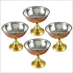 Ice Cream Cup With Copper Stand