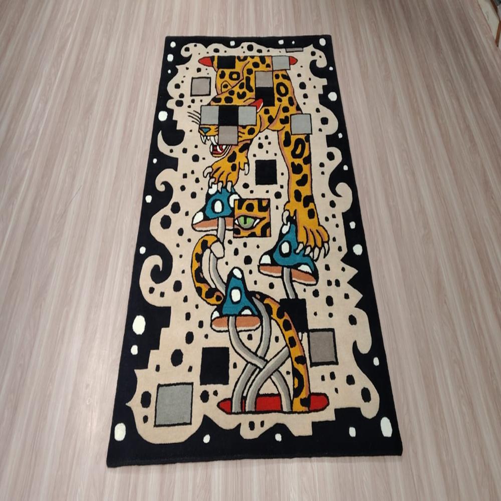 Handmade Bohemian Rug - Cotton, 4 x 6 Feet, Primary Colors | Hand Washable, Anti Slip, Geometric Patterns, Lightweight, Suitable for Various Spaces