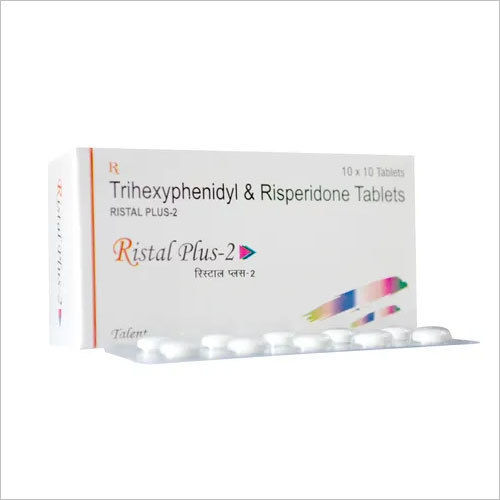 White Risperidone 2 Mg + Trihexyphenidyl 2 Mg