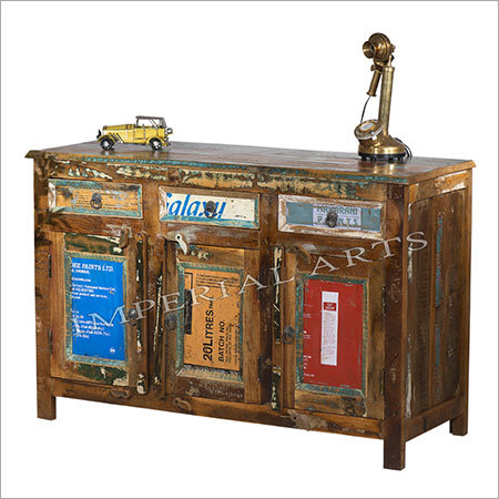 Reclaimed Wood 3 Door 3 Drawer Side Board