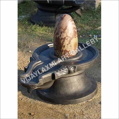 Black Marble Shivling Statue