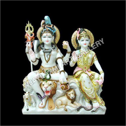 Marble Gouri Shankar Statue