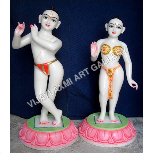 Marble Isckon Radha Krishan Statue