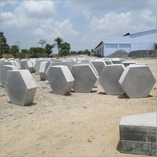 Hexagonal Rail Crossing Special Tiles - Concrete Varied Sizes Grey | Durable High Load Capacity Weather Resistant Textured Surface