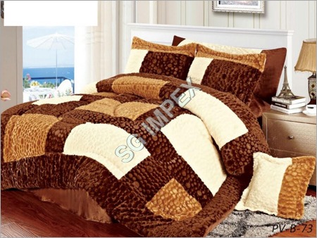 Designer Quilt Set - Polyester Patchwork King Size 240x220 cm | Washable Shrinkage Resistant Knitted Filling