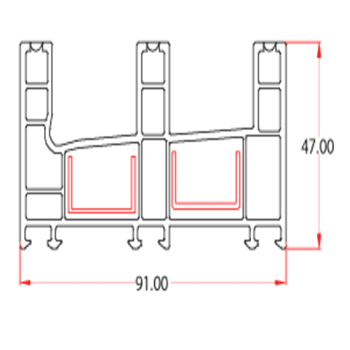 Sliding Frame 3 Track Application: Residential