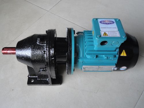 Black & Sea Green Horizontal Foot Mounted Gear Motor