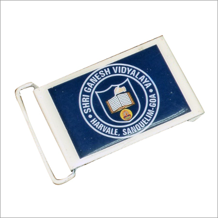School Metal Buckles - Metal, Ring Shape, White and Blue Colors | Lightweight, Stylish Design with Unique Painted Pattern