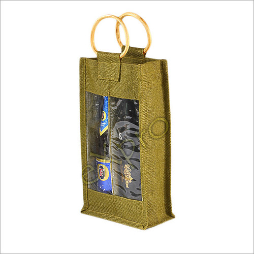 Jute Wine Bottle Bag