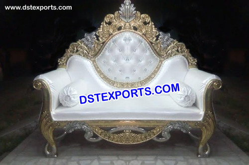  Gold And Silver Trim Wedding Sofa