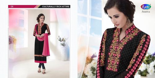 Rani asmira Georgette Embriodary suit