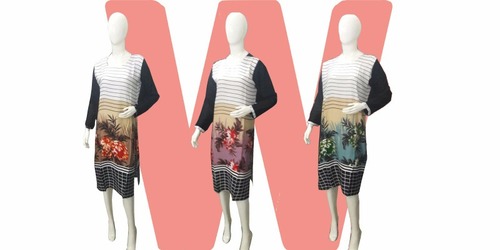 W Digital Print Cotton Kurti