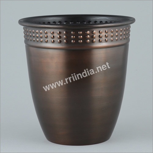 Dark Brown Metal Waste Bins Size: Dia - 8 Inches