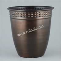 Dark Brown Metal Waste Bins Size: Dia - 8 Inches