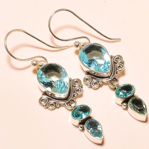 SWISS BLUE TOPAZ VINTAGE STYLE