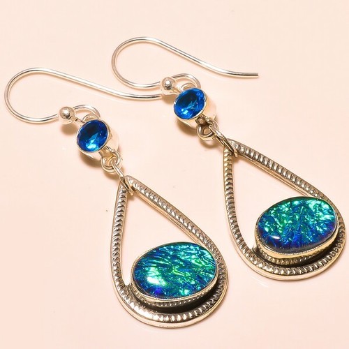 AUSTRALIAN TRIPLET OPAL , BLUE TOPAZ