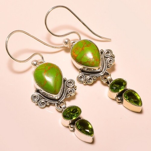 COPPER GREEN TURQUOISE , PERIDOT VINTAGE STYLE